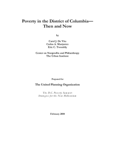 Poverty in the District of Columbia— Then and Now