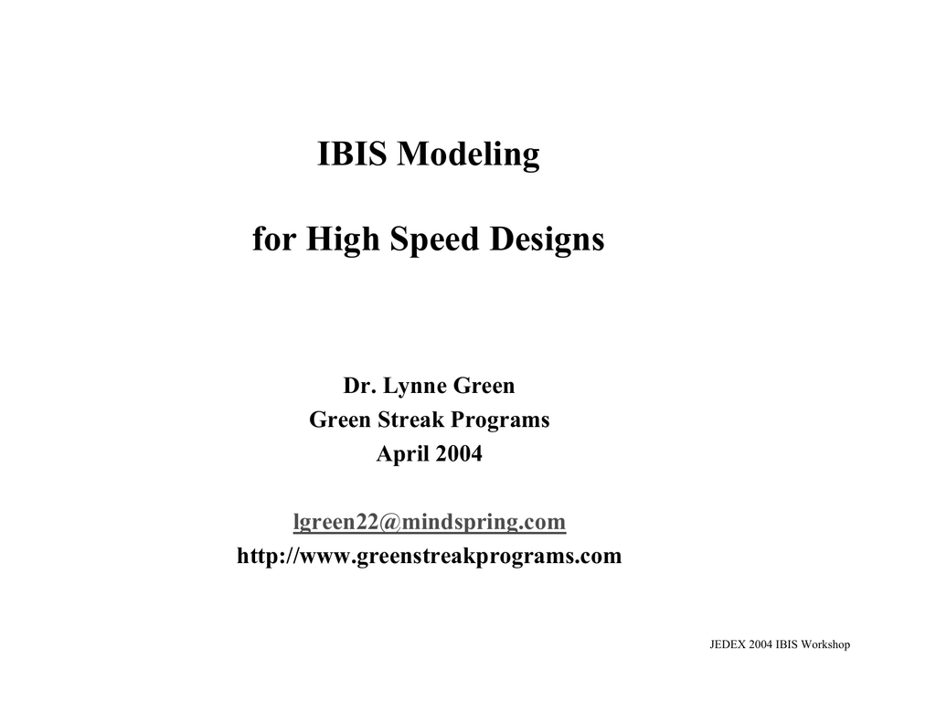 Ibis Models Cadence