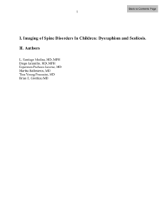 I. Imaging of Spine Disorders In Children: Dysraphism and Scoliosis.