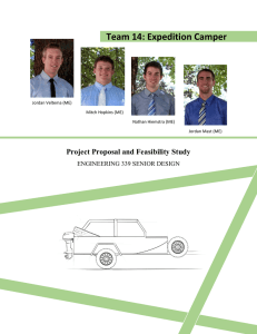 Team 14: Expedition Camper Project Proposal and Feasibility Study