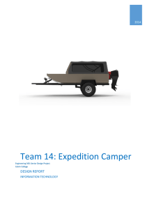 Team 14: Expedition Camper DESIGN REPORT 2014 INFORMATION TECHNOLOGY