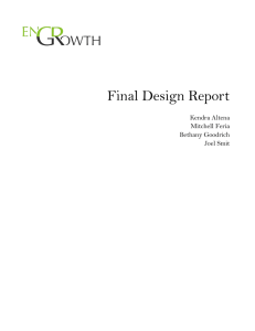 Final Design Report Kendra Altena Mitchell Feria Bethany Goodrich