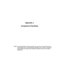 Appendix J Compliance Checklists