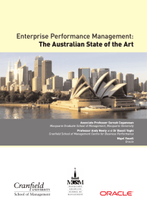 Enterprise Performance Management: The Australian State of the Art