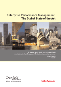 Enterprise Performance Management: The Global State of the Art Nigel Youell