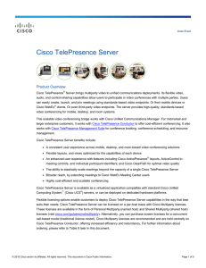 Cisco TelePresence Server Product Overview