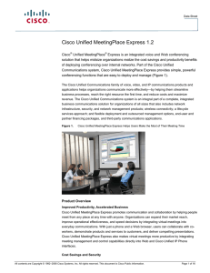 Cisco Unified MeetingPlace Express 1.2