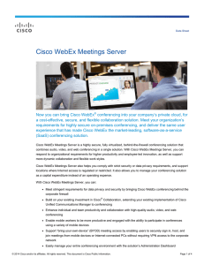 Cisco WebEx Meetings Server