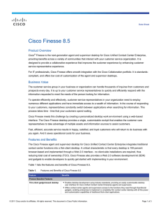 Cisco Finesse 8.5 Product Overview