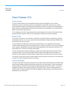 Cisco Finesse 10.5 Product Overview