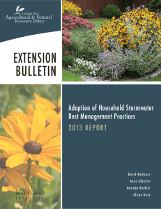 EXTENSION BULLETIN  Adoption of Household Stormwater