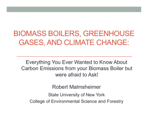 BIOMASS BOILERS, GREENHOUSE GASES, AND CLIMATE CHANGE: