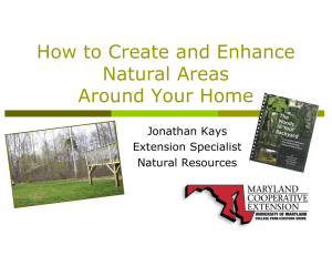 How to Create and Enhance Natural Areas Around Your Home Jonathan Kays