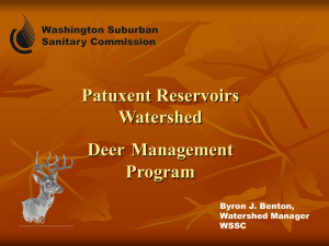 Patuxent Reservoirs Watershed Deer Management Program