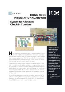 H HONG KONG INTERNATIONAL AIRPORT System for Allocating