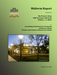 Midterm Report  Rio Hondo College 3600 Workman Mill Road