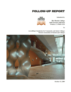 FOLLOW-UP REPORT Rio Hondo College