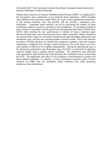 AbstractID: 6647 Title: Equivalent Uniform Dose Based Automated Beam Selection... Intensity Modulated Treatment Planning
