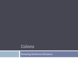 Showing Sentence Divisions