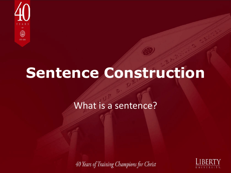 Sentence Construction What Is A Sentence 