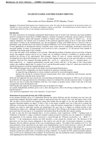 FLUID DYNAMOS AND PRECESSION DRIVING J.Léorat Observatoire de Paris-Meudon, 92195-Meudon, France Summary