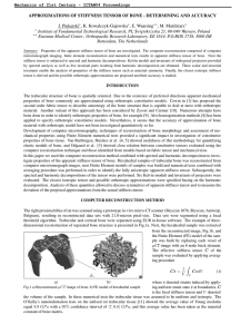 APPROXIMATIONS OF STIFFNESS TENSOR OF BONE - DETERMINING AND ACCURACY