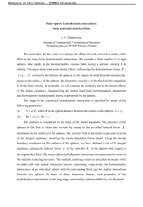 Many-sphere hydrodynamic interactions: weak convective inertia effects I. T. Pieńkowska