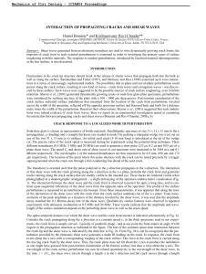 INTERACTION OF PROPAGTING CRACKS AND SHEAR WAVES