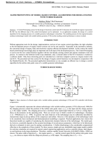 RAPID PROTOTYPING OF MODEL BASED CONTROL ALGORITHMS FOR DIESEL-ENGINES WITH TURBOCHARGER