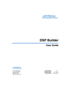 DSP Builder User Guide