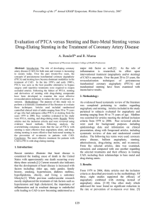 Evaluation of PTCA versus Stenting and Bare-Metal Stenting versus