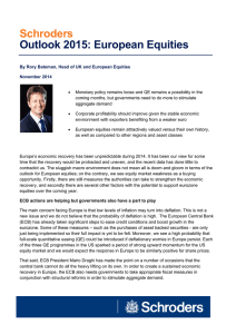 Schroders Outlook 2015: European Equities