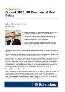 Schroders Outlook 2015: UK Commercial Real Estate