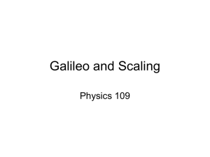 Galileo and Scaling Physics 109