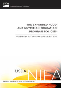 THE EXPANDED FOOD AND NUTRITION EDUCATION PROGRAM POLICIES