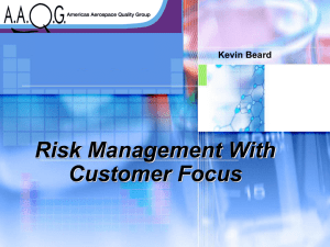 Risk Management With Customer Focus Kevin Beard