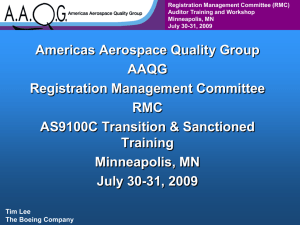 Americas Aerospace Quality Group AAQG Registration Management Committee RMC