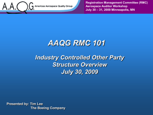 AAQG RMC 101 Industry Controlled Other Party Structure Overview July 30, 2009