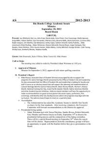 AS___________________________________2012-2013 . Rio Hondo College Academic Senate Minutes