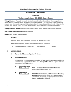 Rio Hondo Community College District  Curriculum Committee Minutes