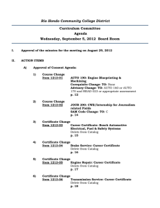 Rio Hondo Community College District Curriculum Committee Agenda