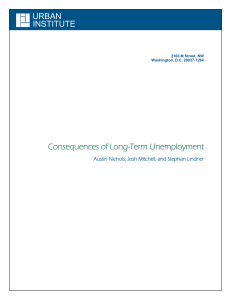 URBAN INSTITUTE Consequences of Long-Term Unemployment