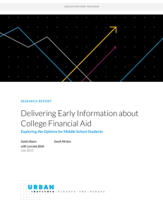 Delivering Early Information about College Financial Aid