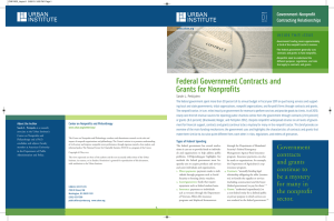 Government-Nonprofit Contracting relationships