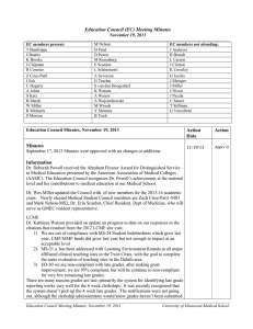 Education Council (EC) Meeting Minutes November 19, 2013