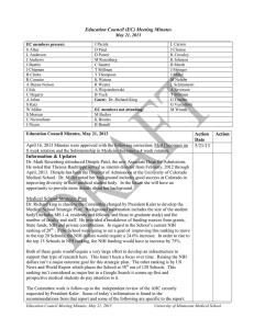 Education Council (EC) Meeting Minutes May 21, 2013