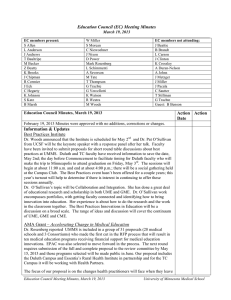 Education Council (EC) Meeting Minutes March 19, 2013