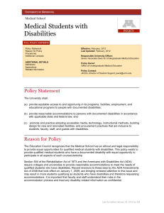 Medical Students with Disabilities