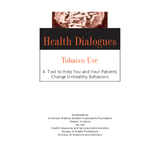 Health Dialogues Tobacco Use A Tool to Help You and Your Patients