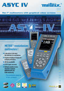 ASYC IV METRIX revolutionizes multimeters !